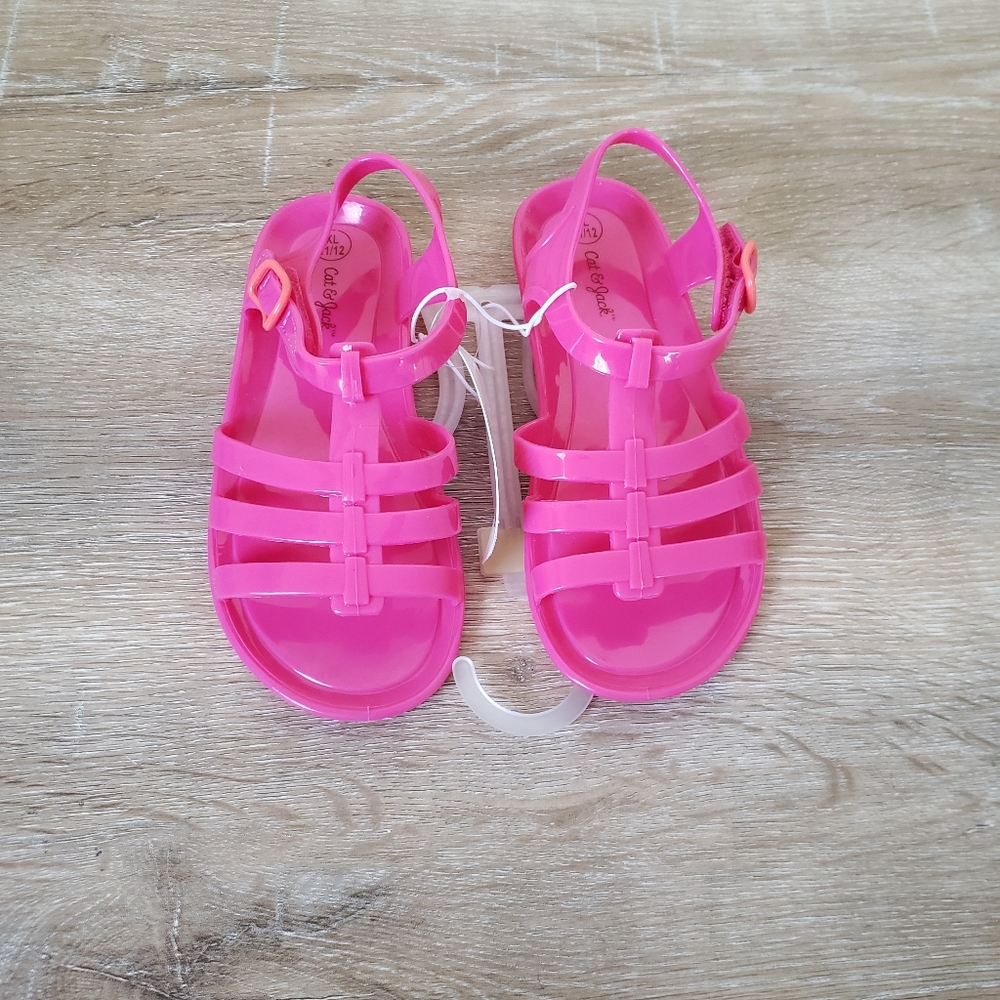 Cat & Jack Pink Annabella Fisherman Jelly Sandals